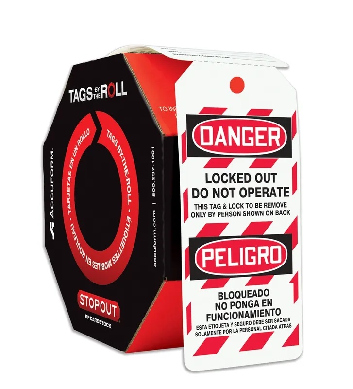 LOCKED OUT DO NOT OPERATE TAGS BY THE ROLL 100/RL - Flammable Storage Cabinets